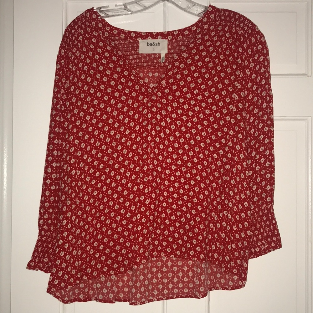 Red and white  Blouse ba&sh